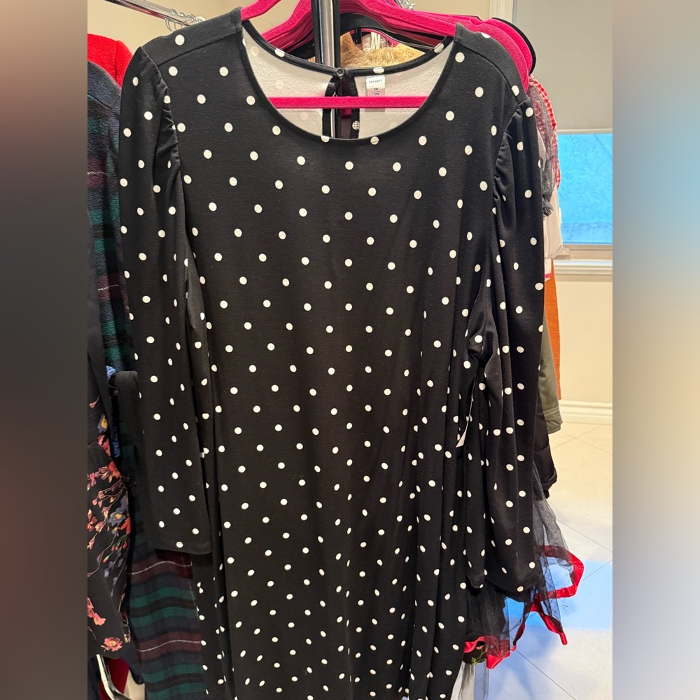 Old Navy Black Polka Dot Dress